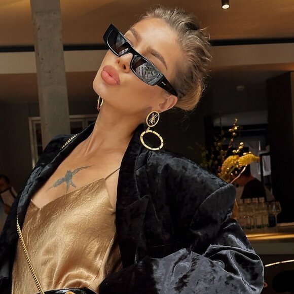 🕶️ New Saint Laurent SL553 001 Sunglasses - Black Frame, Black Lenses - Picture 4 of 14